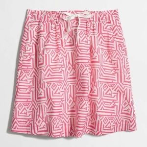 J. Crew Drawstring Skirt in Jacquard Tribal Print